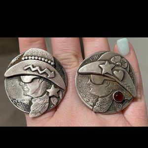 Kathy Sands Cowboy rings, both size 8.5